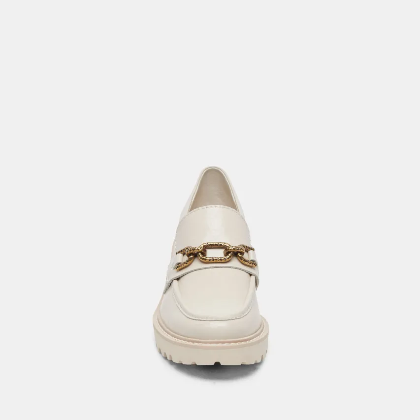 HARLEN LOAFERS IVORY CRINKLE PATENT^Dolce Vita Fashion