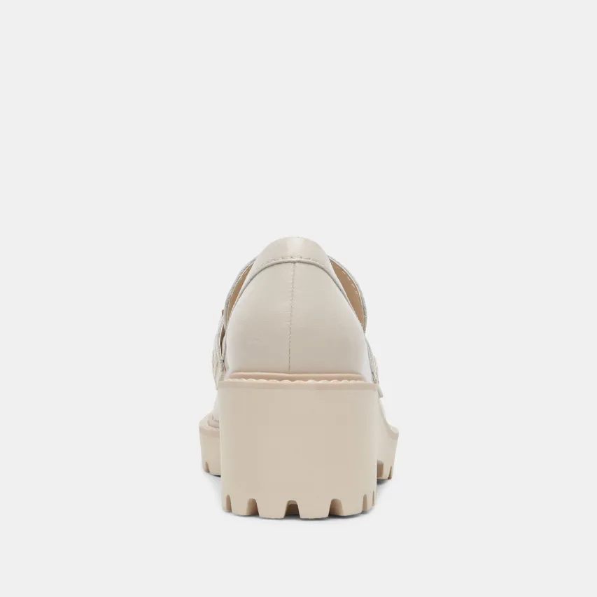HARLEN LOAFERS IVORY CRINKLE PATENT^Dolce Vita Fashion