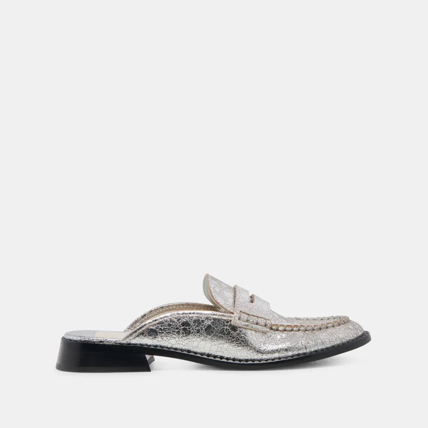 HAVAN LOAFERS SILVER DISTRESSED LEATHER^Dolce Vita Discount