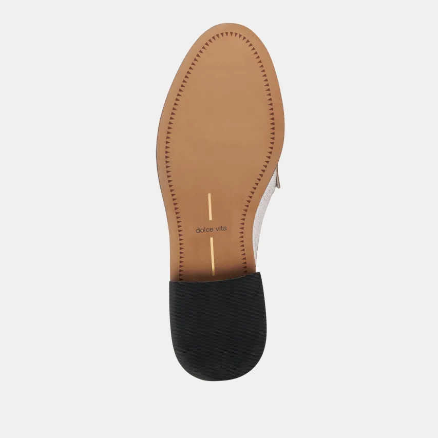 HAVAN LOAFERS SILVER DISTRESSED LEATHER^Dolce Vita Discount