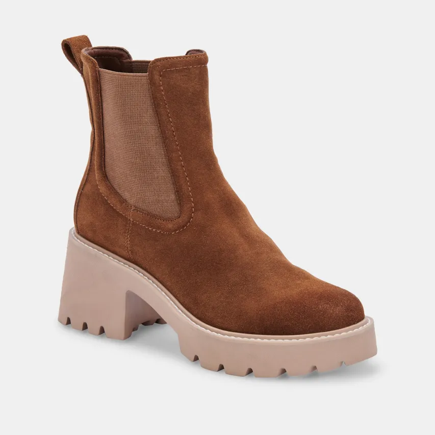 HAWK H20 WIDE BOOTIES DK BROWN SUEDE^Dolce Vita Online