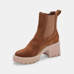 HAWK H20 WIDE BOOTIES DK BROWN SUEDE^Dolce Vita Online