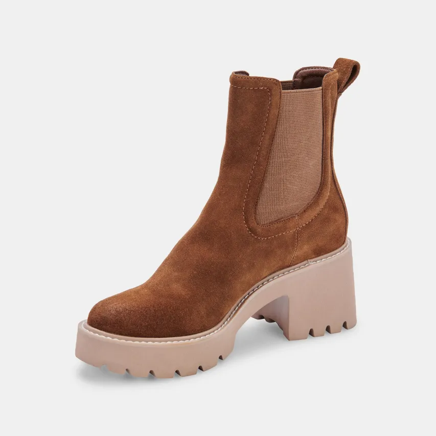 HAWK H20 WIDE BOOTIES DK BROWN SUEDE^Dolce Vita Online