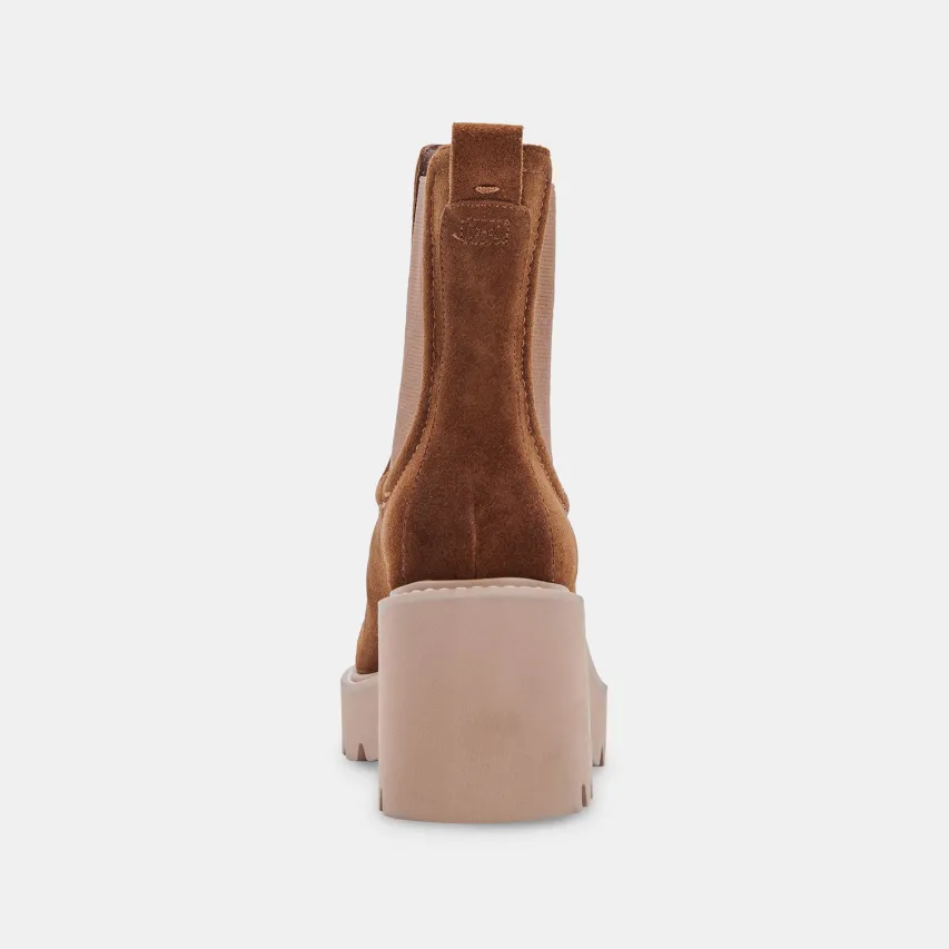 HAWK H20 WIDE BOOTIES DK BROWN SUEDE^Dolce Vita Online