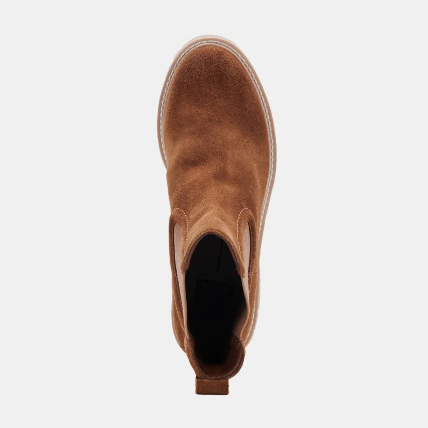 HAWK H20 WIDE BOOTIES DK BROWN SUEDE^Dolce Vita Online