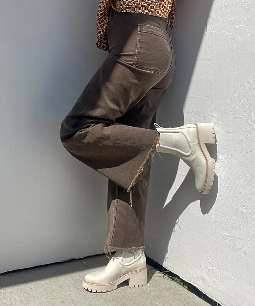 HAWK H20 WIDE BOOTIES IVORY LEATHER^Dolce Vita Best