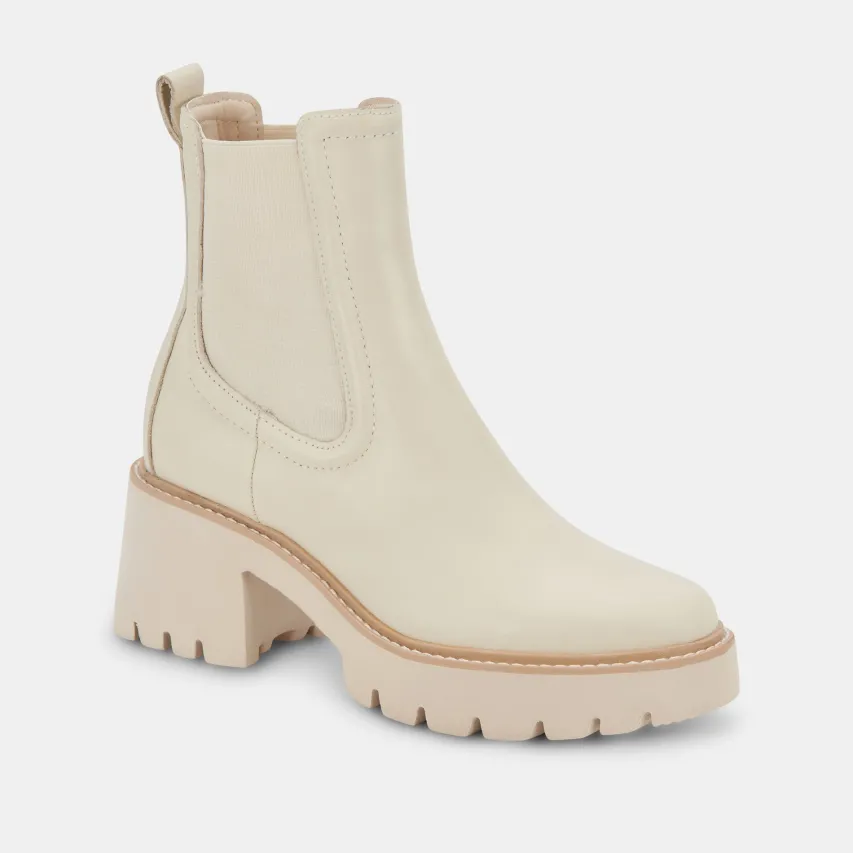 HAWK H20 WIDE BOOTIES IVORY LEATHER^Dolce Vita Best