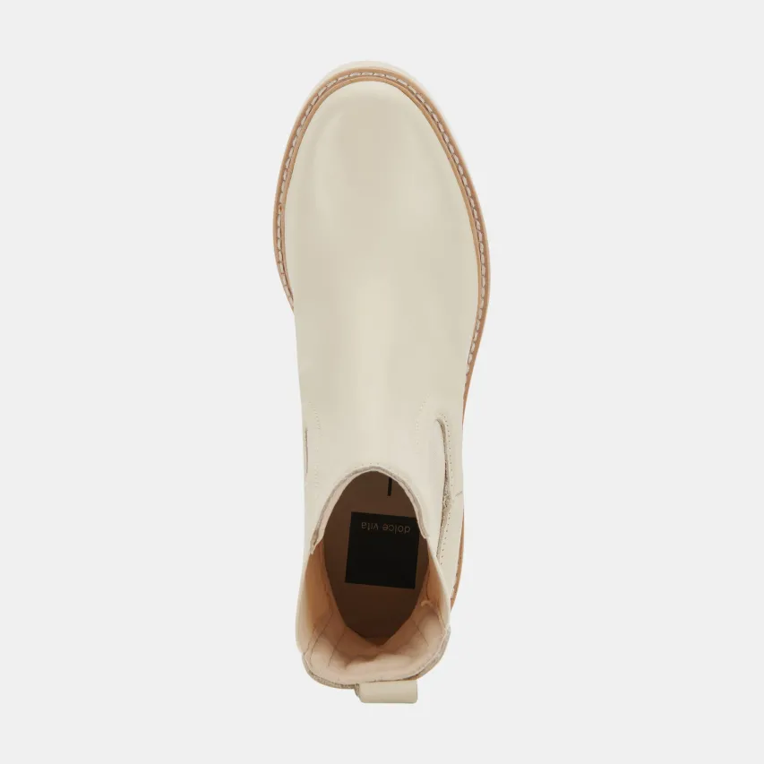 HAWK H20 WIDE BOOTIES IVORY LEATHER^Dolce Vita Best