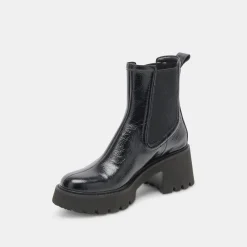 HAWK H20 WIDE BOOTIES MIDNIGHT CRINKLE PATENT^Dolce Vita New