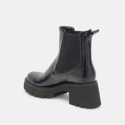 HAWK H20 WIDE BOOTIES MIDNIGHT CRINKLE PATENT^Dolce Vita New