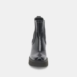 HAWK H20 WIDE BOOTIES MIDNIGHT CRINKLE PATENT^Dolce Vita New