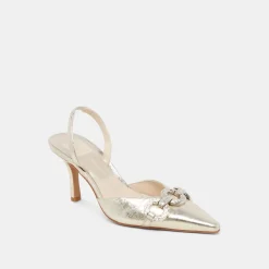 HAYLEE HEELS PLATINUM DISTRESSED LEATHER^Dolce Vita Fashion