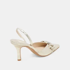 HAYLEE HEELS PLATINUM DISTRESSED LEATHER^Dolce Vita Fashion