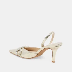 HAYLEE HEELS PLATINUM DISTRESSED LEATHER^Dolce Vita Fashion