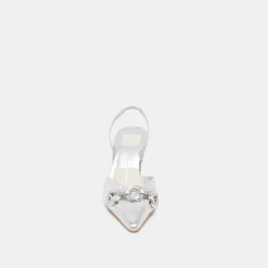 HAYLEE HEELS SILVER DISTRESSED LEATHER^Dolce Vita New