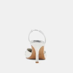 HAYLEE HEELS SILVER DISTRESSED LEATHER^Dolce Vita New