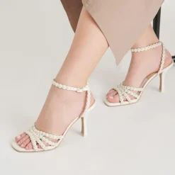 HELLEN PEARL HEELS WHITE LEATHER^Dolce Vita Sale