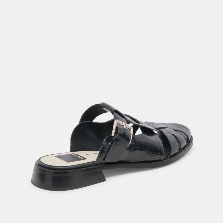 HIPPIE FLATS MIDNIGHT CRINKLE PATENT^Dolce Vita Online