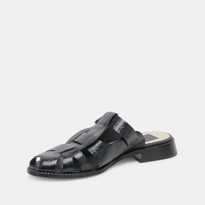 HIPPIE FLATS MIDNIGHT CRINKLE PATENT^Dolce Vita Online