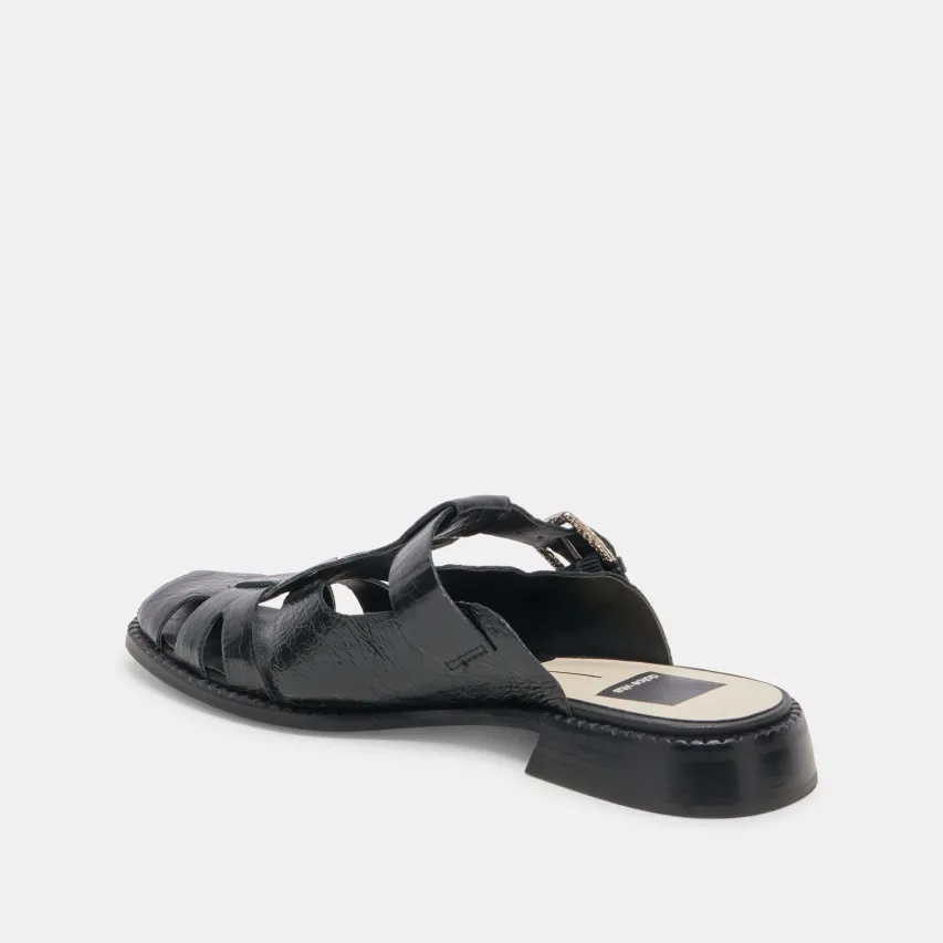 HIPPIE FLATS MIDNIGHT CRINKLE PATENT^Dolce Vita Online