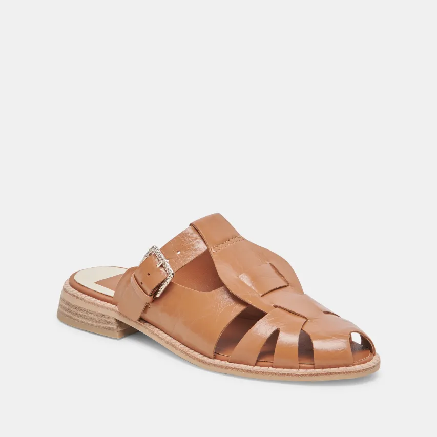 HIPPIE FLATS TAN CRINKLE PATENT^Dolce Vita Clearance