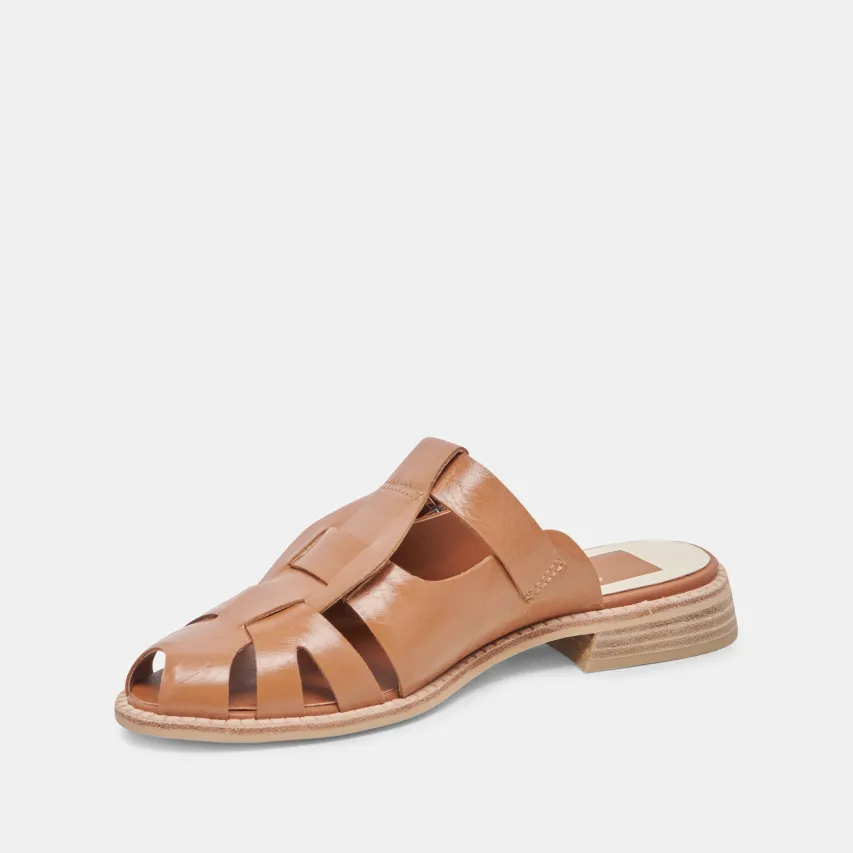 HIPPIE FLATS TAN CRINKLE PATENT^Dolce Vita Clearance