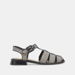 HOLIS SANDALS BLACK MULTI RAFFIA^Dolce Vita Clearance
