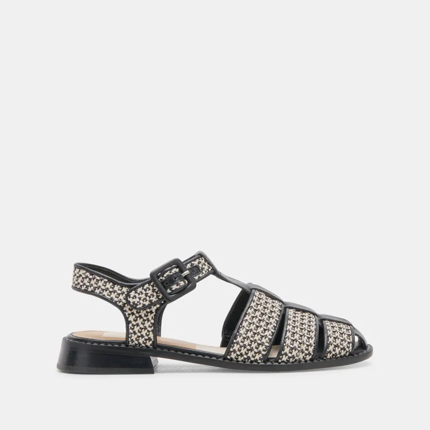 HOLIS SANDALS BLACK MULTI RAFFIA^Dolce Vita Clearance