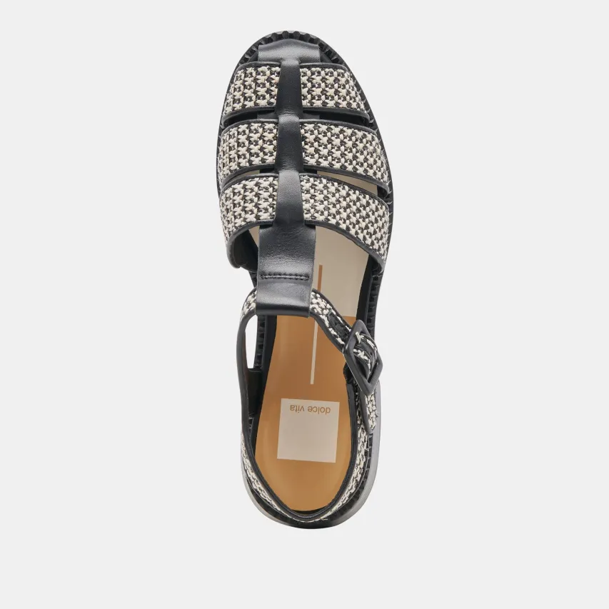 HOLIS SANDALS BLACK MULTI RAFFIA^Dolce Vita Clearance