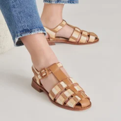 HOLIS SANDALS TAN MULTI RAFFIA^Dolce Vita Discount