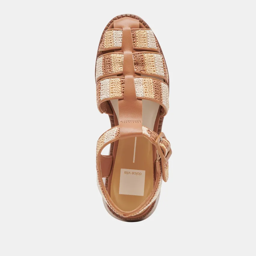 HOLIS SANDALS TAN MULTI RAFFIA^Dolce Vita Discount