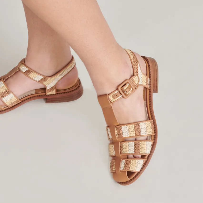 HOLIS SANDALS TAN MULTI RAFFIA^Dolce Vita Discount