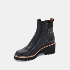HUEY H2O WIDE BOOTIES BLACK LEATHER H2O^Dolce Vita Best