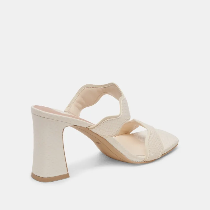 ILVA HEELS CREME EMBOSSED LEATHER^Dolce Vita Discount