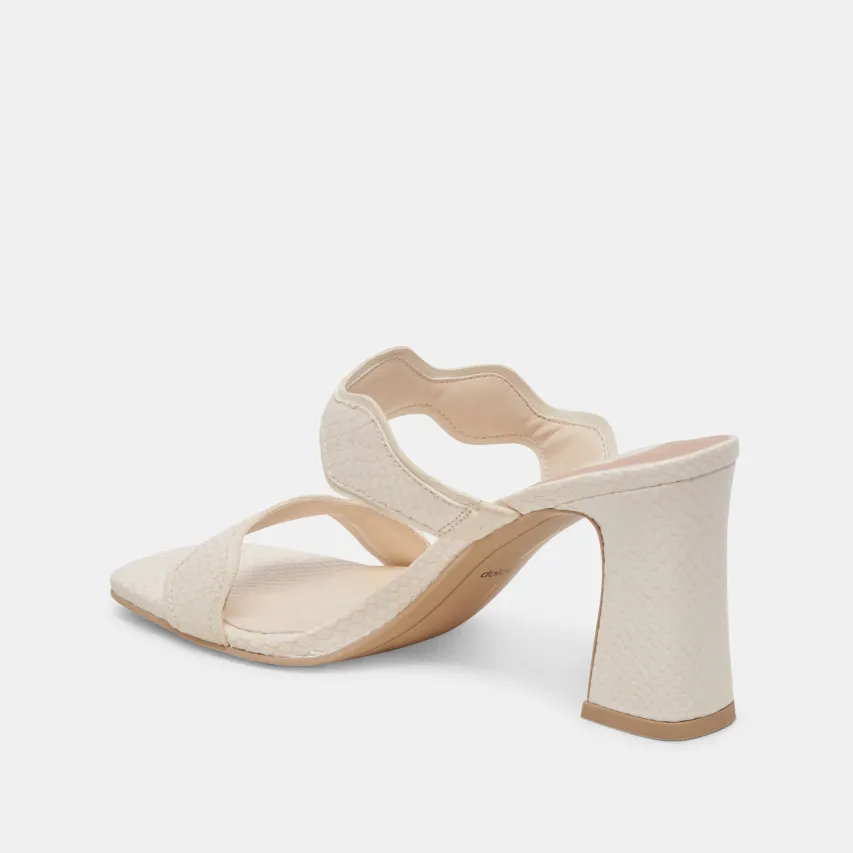 ILVA HEELS CREME EMBOSSED LEATHER^Dolce Vita Discount