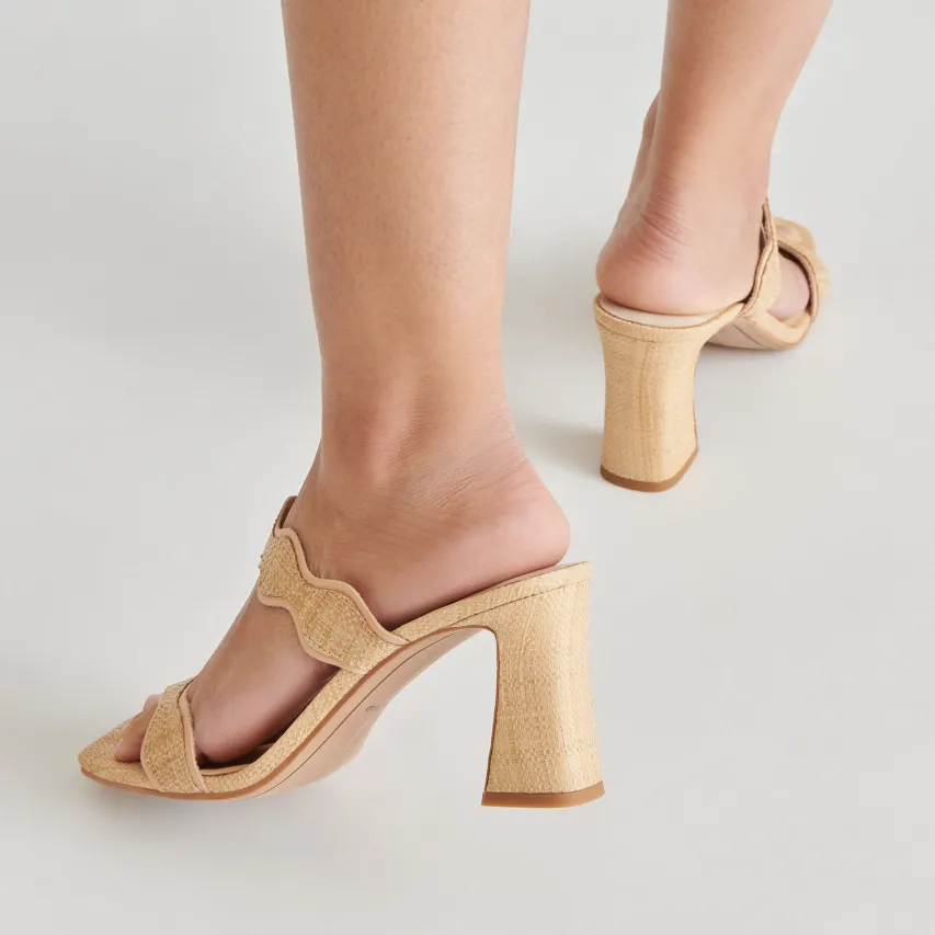 ILVA HEELS LT NATURAL RAFFIA^Dolce Vita Clearance