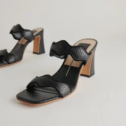 ILVA HEELS ONYX EMBOSSED LEATHER^Dolce Vita Sale