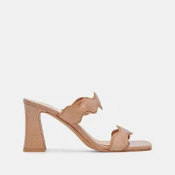 ILVA HEELS TOFFEE EMBOSSED LEATHER^Dolce Vita New