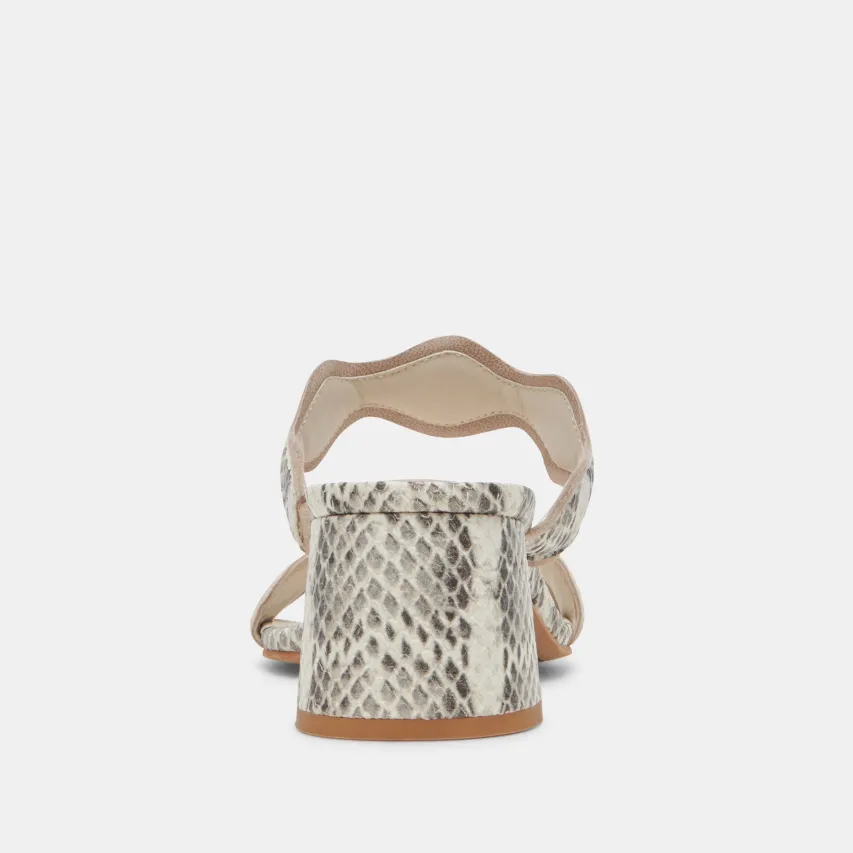 ILVA MID HEELS GREY WHITE EMBOSSED LEATHER^Dolce Vita Hot