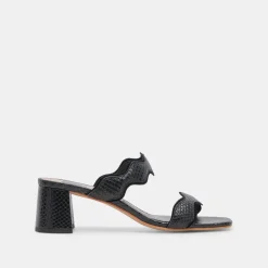 ILVA MID HEELS ONYX EMBOSSED LEATHER^Dolce Vita Discount