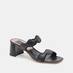 ILVA MID HEELS ONYX EMBOSSED LEATHER^Dolce Vita Discount