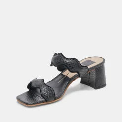 ILVA MID HEELS ONYX EMBOSSED LEATHER^Dolce Vita Discount