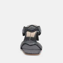 ILVA MID HEELS ONYX EMBOSSED LEATHER^Dolce Vita Discount