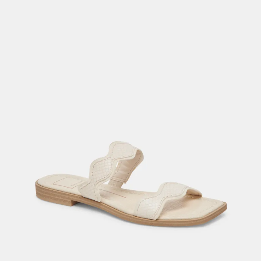 ILVA SANDALS CREME EMBOSSED LEATHER^Dolce Vita Best