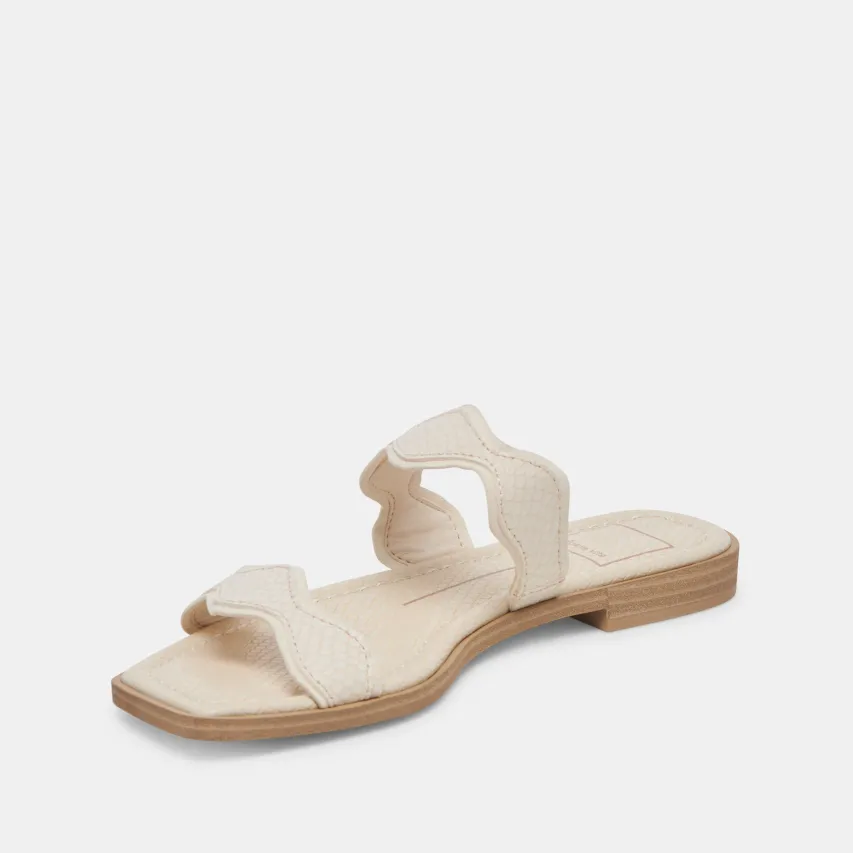 ILVA SANDALS CREME EMBOSSED LEATHER^Dolce Vita Best