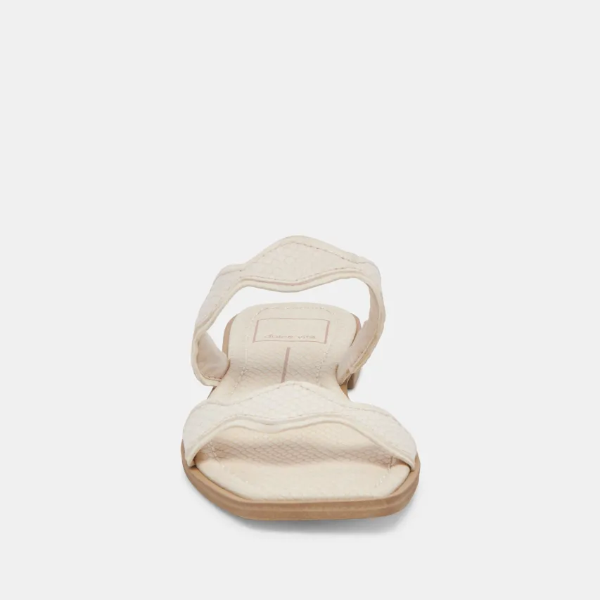 ILVA SANDALS CREME EMBOSSED LEATHER^Dolce Vita Best