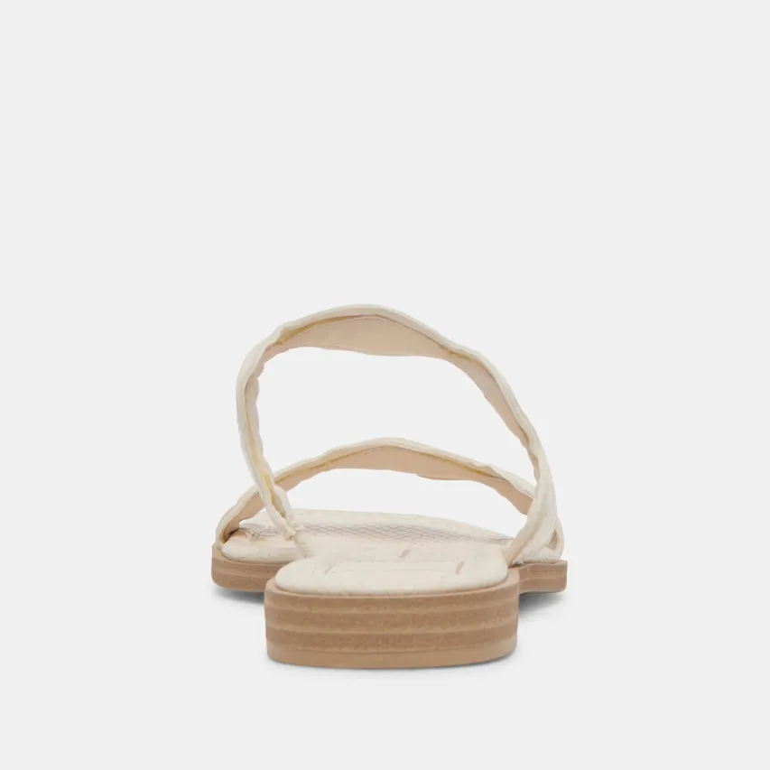 ILVA SANDALS CREME EMBOSSED LEATHER^Dolce Vita Best