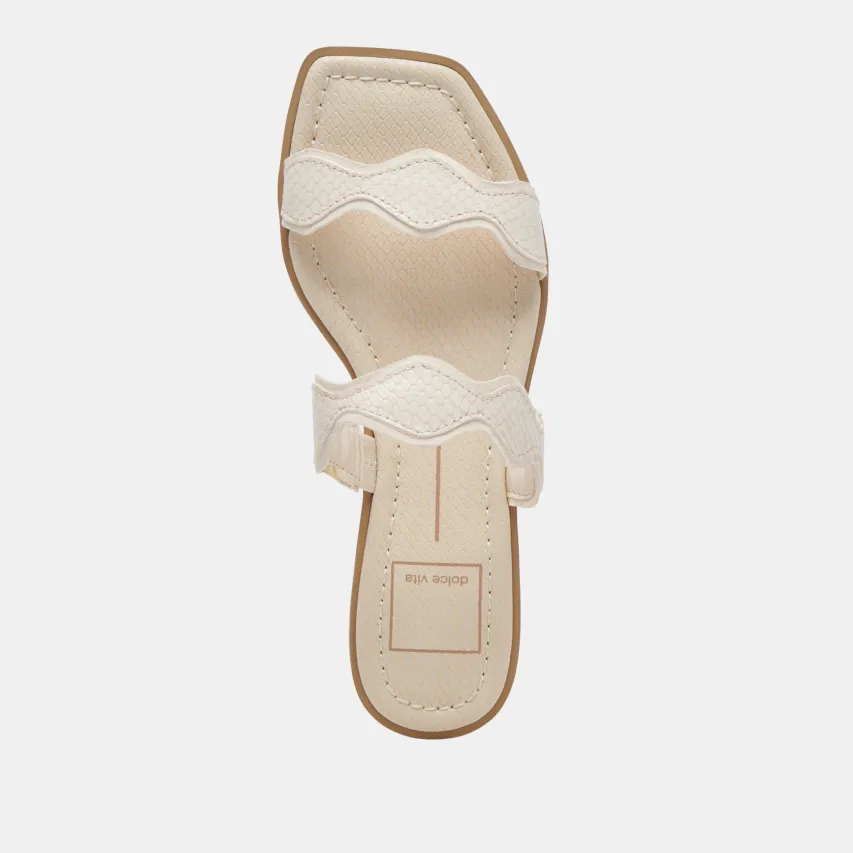 ILVA SANDALS CREME EMBOSSED LEATHER^Dolce Vita Best