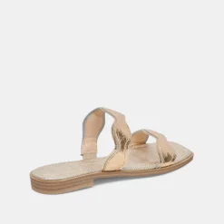 ILVA SANDALS GOLD DISTRESSED LEATHER^Dolce Vita Hot