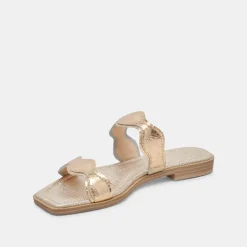 ILVA SANDALS GOLD DISTRESSED LEATHER^Dolce Vita Hot